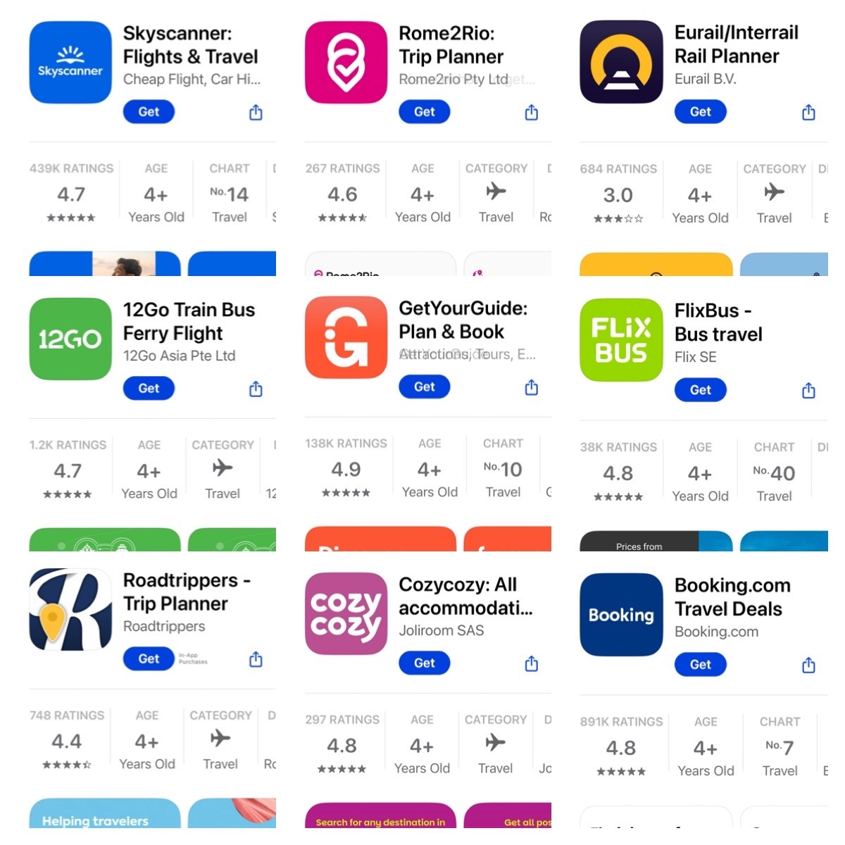 Planning your trip by app